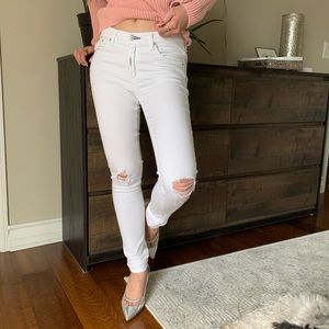 Rag bone white high waist skinny jeans super soft